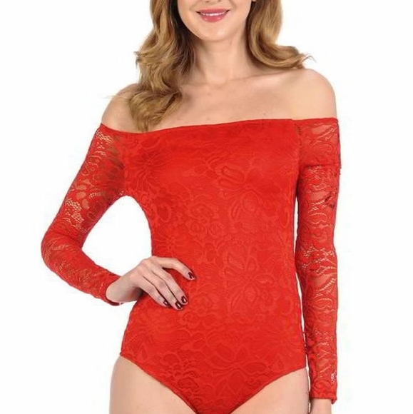 Ultra Sexy Lace Bodysuit in Black or Red - Picture 6 of 7